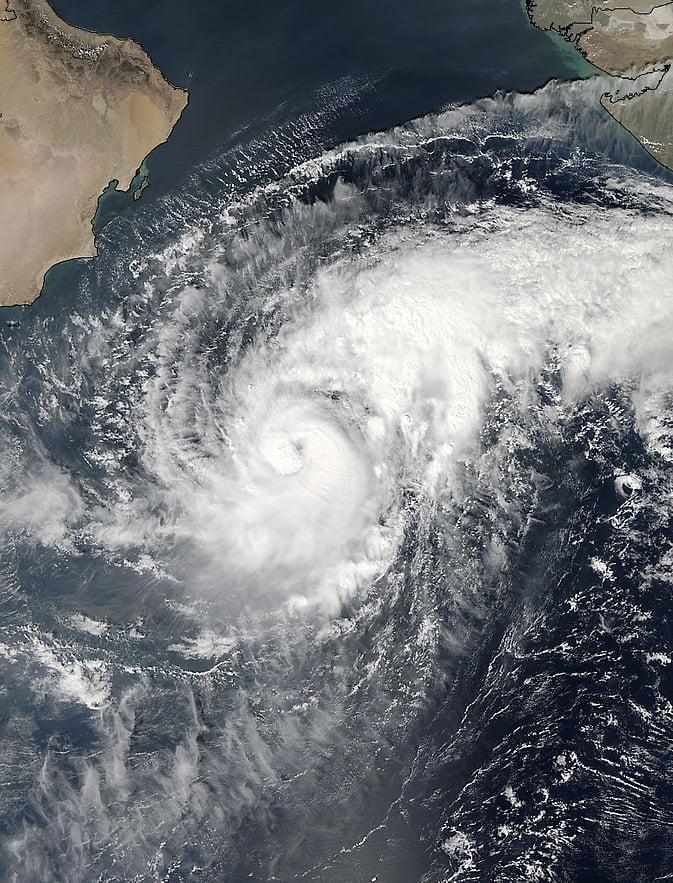 NASA's Aqua satellite captured this image of Tropical Cyclone Nilofar (04A) in the Arabian Sea on Oct. 27 at 9:10 UTC (5:10 a.m. EDT). Image Credit: NASA Goddard MODIS Rapid Response Team