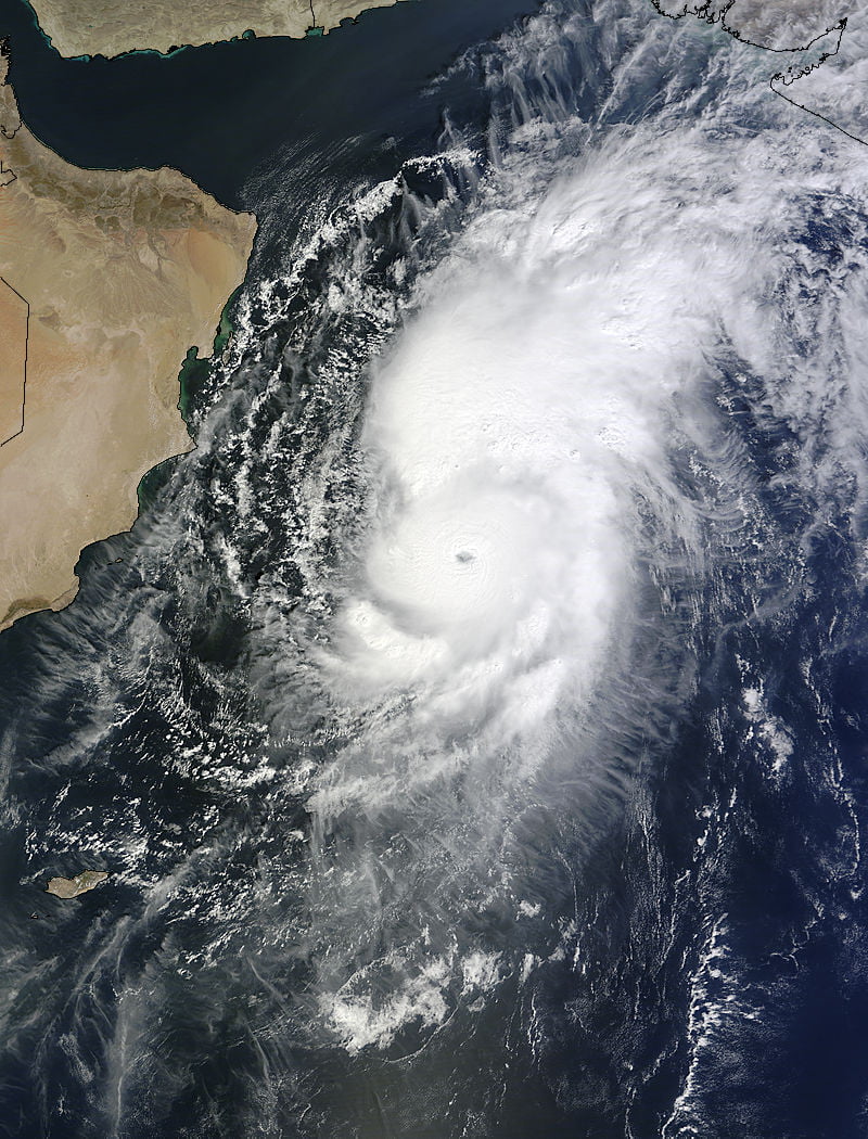 NASA's Terra satellite captured this image on Oct. 28 at 06:50 UTC (2:50 a.m. EDT) as Tropical Cyclone Nilofar was moving north in the Arabian Sea. Image Credit: NASA Goddard MODIS Rapid Response Team