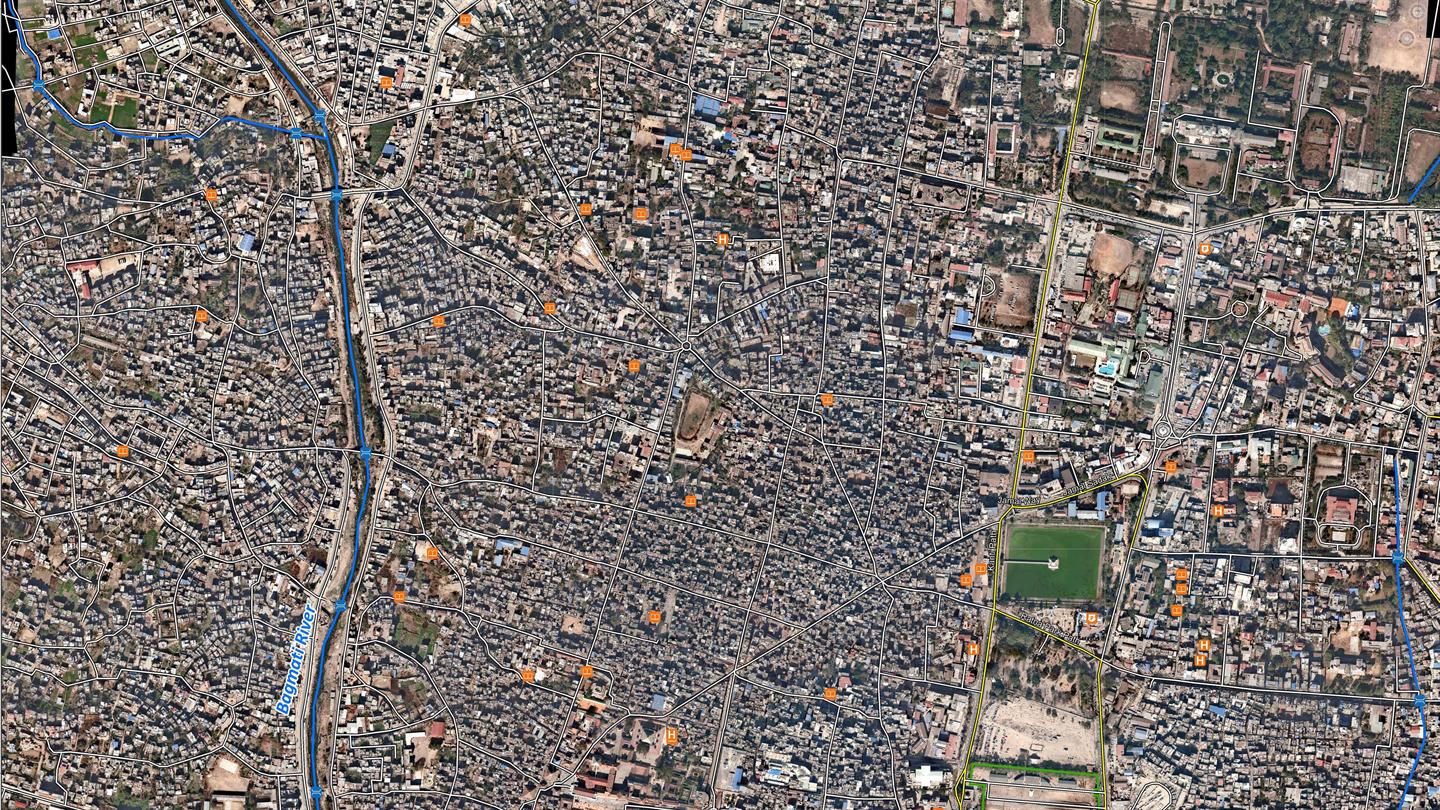 Land shift in Nepal: DLR provides aerial images of Kathmandu 3 High-resolution Image of northen Kathmandu: DLR