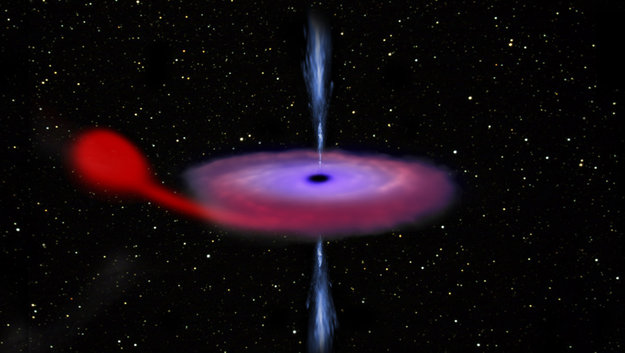 Monster Black Hole Wakes Up After 26 Years 2 Black_hole_with_stellar_companion_large