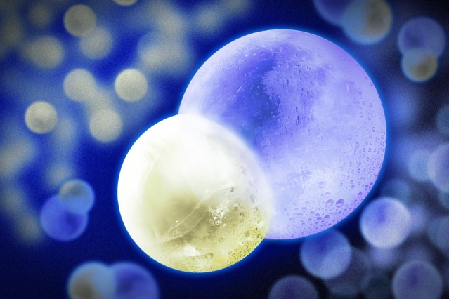 MIT team creates ultracold molecules 2 MIT researchers have successfully cooled a gas of sodium potassium (NaK) molecules to a temperature of 500 nanokelvin. In this artist's illustration, the NaK molecule is represented with frozen spheres of ice merged together: the smaller sphere on the left represents a sodium atom, and the larger sphere on the right is a potassium atom. Illustration: Jose-Luis Olivares/MIT