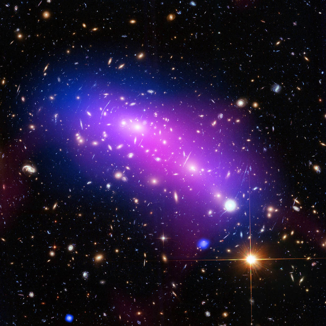 Hubble Looks Into a Cosmic Kaleidoscope 2 Image credit: NASA, ESA, CXC, NRAO/AUI/NSF, STScI, and G. Ogrean (Stanford University), Acknowledgment: NASA, ESA, and J. Lotz (STScI), and the HFF team