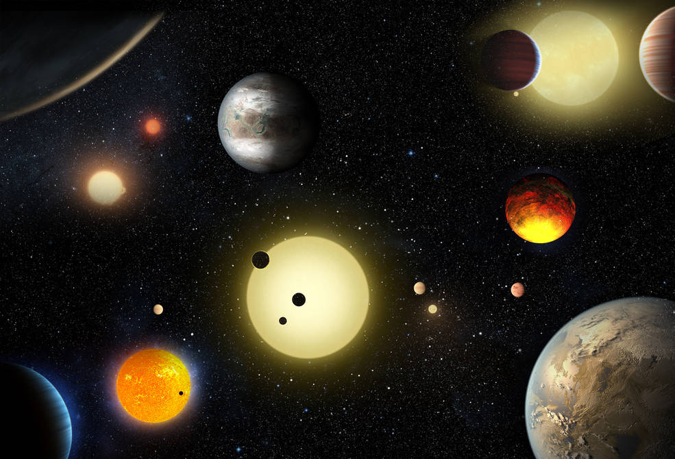 NASA's Kepler Mission Announces Largest Collection of Planets Ever Discovered 2 This artist's concept depicts select planetary discoveries made to date by NASA's Kepler space telescope. Credits: NASA/W. Stenzel