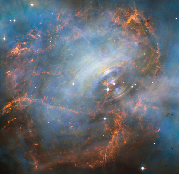 The crab Nebula as never seen before 2 The moving heart of the Crab Nebula. Credit: NASA, ESA