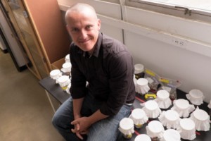 Scott Egan, an assistant professor of biosciences at Rice University, is leading a project to develop technology that will monitor and quantify genetically engineered organisms and their byproducts in the environment. (Credit: Jeff Fitlow/Rice University)