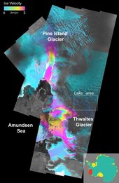 Glacier speed West Antarctica small