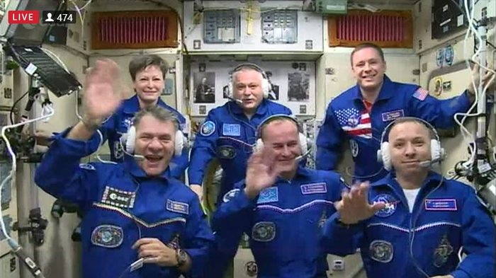 Exp 52 crew inside ISS