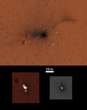 Schiaparelli crash site in colour