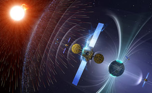 Space radiation affects satellites medium