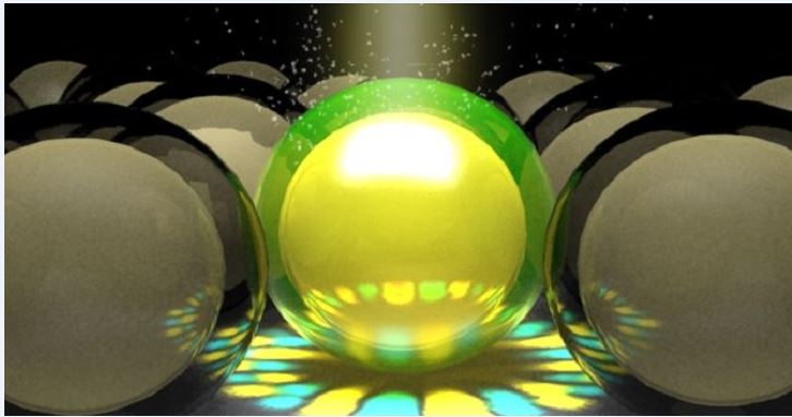 Shells absorb light from all directions