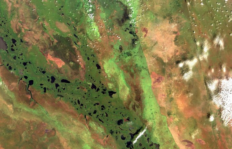 egu arial image of the sudd wetlands in south sudan