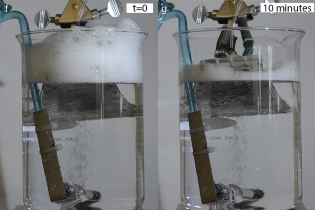 Bubble-capturing surface helps get rid…