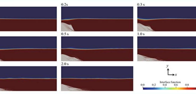 research simulating landslide tsunami