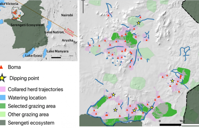 Map of the study area in northern Tanzania