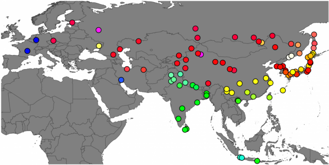 Distribution map